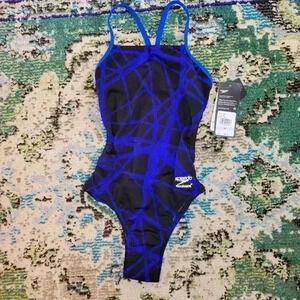 NWT Speedo‎ Endurance Blue One-Piece, Size Girls 7-8y